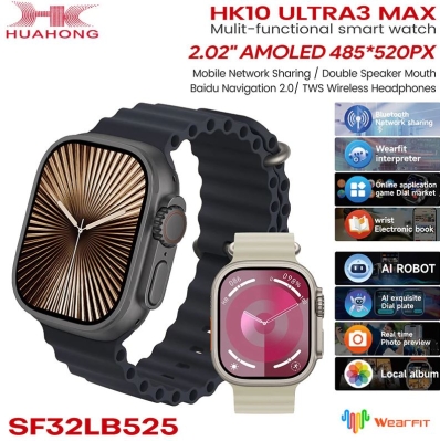 HK10 Ultra 3 Max Smartwatch Смарт Часовник 49mm Сив – 2.02\" AMOLED дисплей
