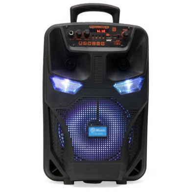 Преносима Bluetooth караоке тонколона TTD-8250, 8 инча, RGB LED, 30W, микрофон и дистанционно