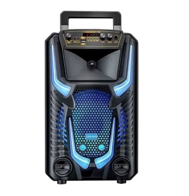 Преносима Bluetooth тонколона Blueseed BS-110, 8 инча, RGB LED, 20W, 1 безжичен микрофон