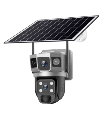 IP Соларна Камера HY-DS002 WIFI 6MP 1080P ( APP:V380PRO ) HD 360 градуса с микрофон и високоговорител и LED светлина