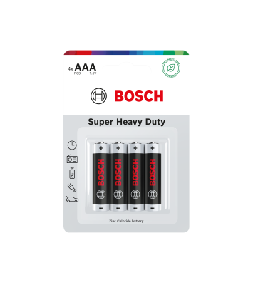 0322 Батерии Bosch Super Heavy Duty AAA 4-blister