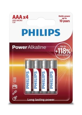 9824 Батерии Philips Power Alkaline AAA 4-blister