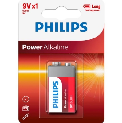 0042 Батерия Philips Power Alkaline 9V 1-blister