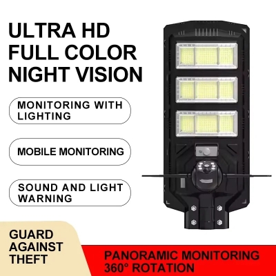 IP Солaрна Камера +LED лампа XA01 WIFI 6MP 1080P ( APP:V380PRO ) HD 360 градуса с микрофон и високоговорител и LED светлина