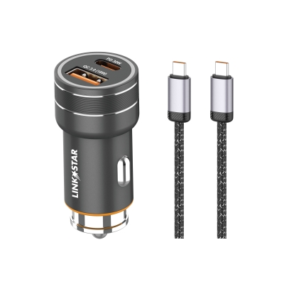 LINK✮STAR CC48 48W Бързо зарядно PD30W + QC18W Type-C към Type-C