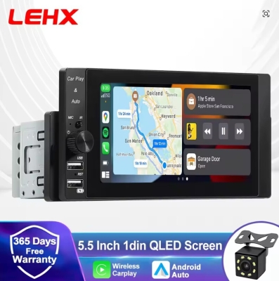 5504 Apple Carplay Android Auto мултимедиен плеър 5.5\" IPS дисплей 1024x600 GPS, WiFi, Bluetooth