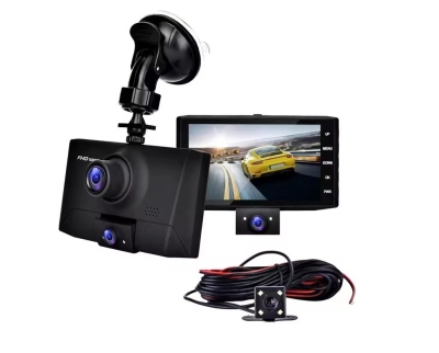 505 Автомобилен видеорегистратор 3 камери, 4.0\" дисплей, Full HD 1080P, Night Vision, Motion Detection