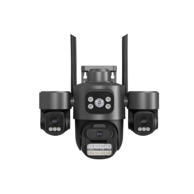 V380-SQ11!! 4MP ТРОЙНА IP Камера ( APP:V380PRO) Въртяща водоустойчива WiFi камера с 3 обектива