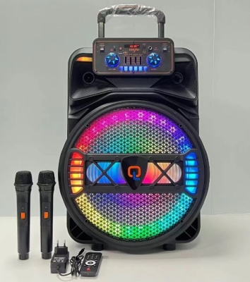 QL-1501 15\" 40W Безжична колона говорител субуфер+ 2 безжични микрофони