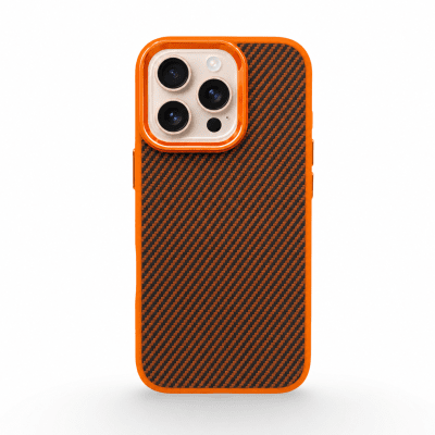 Premium Carbon Case TP-103 за iPhone 17 Pro Max - Оранжев