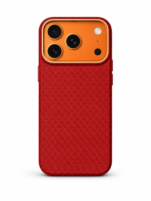 Premium Carbon Case PKA TP-106 за iPhone 17 Pro - Червен