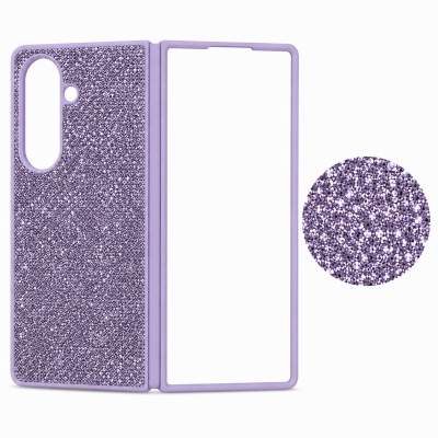 D75 Калъф с камъни за Samsung Z Fold 7 от 2 части - Розов