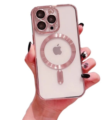 Кейс MG38 Luxury Case with Magsafe iPhone 16E - Розов