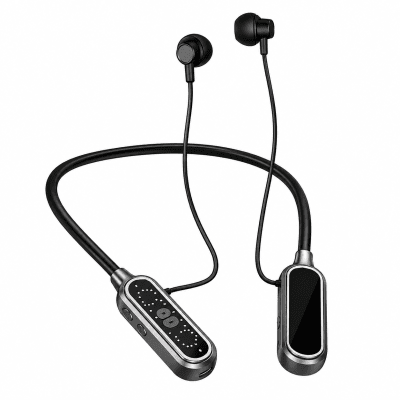 Безжични Bluetooth слушалки за врат HY-LY04 с TF карта, HD дисплей и до 60 часа работа