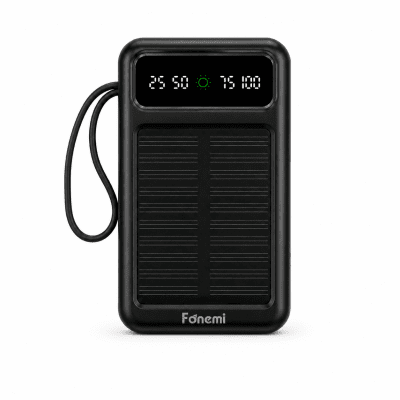 Fonemi (ЧЕРЕН) FM-P166 Соларна преносима батерия 10,000mAh 2.4A