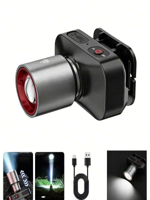 LED челник L-42 USB, 3 режима, регулируем, за риболов и работа