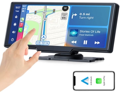 C990 10-инчов Apple Carplay/Android Auto Безжична автомобилна стерео GPS навигация автомобилен екран , Bluetooth, Siri/Google Assistant