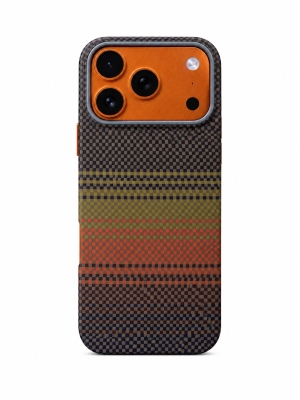 Premium Carbon Case PKA TP-106 за iPhone 17 Pro Max - Оранжев