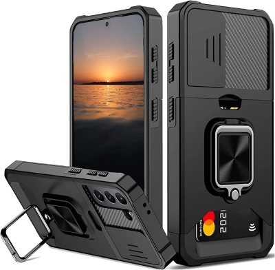 Удароустойчив калъф TP-30 за iPhone 17 Pro Max 4в1 с джобче