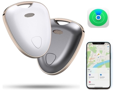 Черен Key Finder FM-W1 Проследяване на багаж, Проследяване като Airtag Работи с Find My (само за iOS), MFi Certified