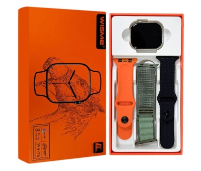 WISME WS-76 AMOLED Смартчасовник – IP68, Висока Яркост - ЗЛАТЕН КОРПУС