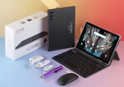 ( РАБОТИ САМО С WIFI ) Таблет G2000 ( Сив ) – 10.1 инча, 16GB RAM, 512GB ROM, Android 13 OCTA CORE,DUAL SIM, 50MP КАМЕРА