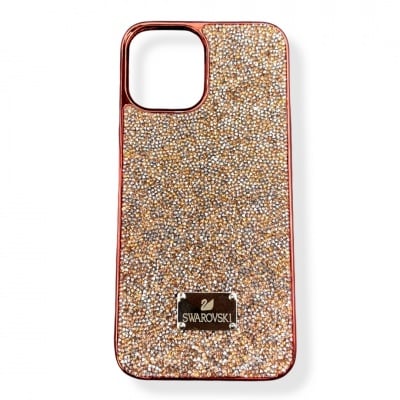 Кейс за телефон  лъскави камъни- за Samsung S21 Plus - Rose Gold