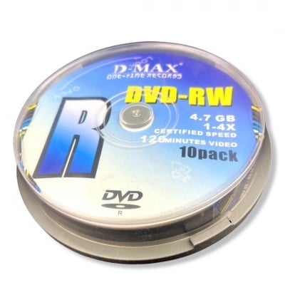 10 броя в шпиндел DVD-RW, 4.7 GB, 1-4x