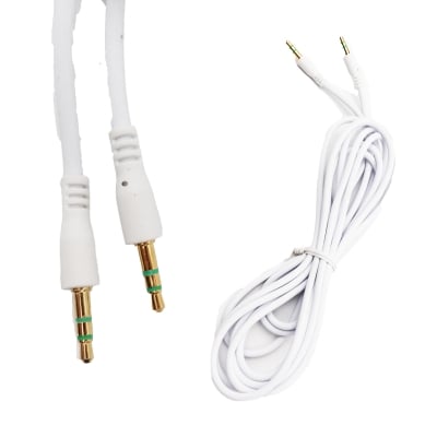 AUX кабел за музика 3M с 2-пина - Бял