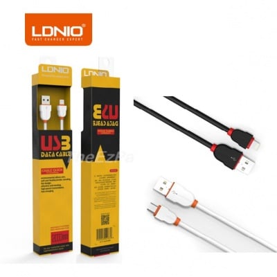 Кабел за Зареждане LDNIO LS02, USB, С накрайник за iPhone - Бял