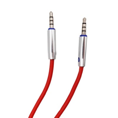 AUX-1 AUX-5 кабел за музика с 3 пина - Червен