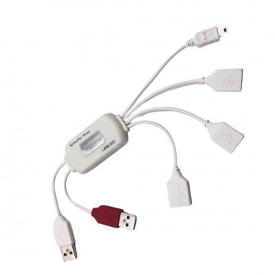HUB Разклонител USB към USB Micro USB 2.0   SY-HU8 - Бял