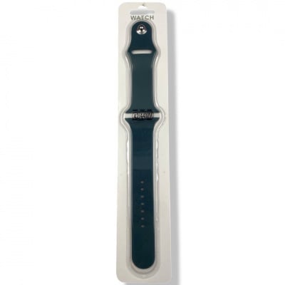 Силиконова Apple Watch каишка iWatch 42/44mm - Тъмно синьо-зелен - 2 части