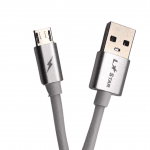 Силиконов кабел L✮Star LS-09 USB към Micro USB - Бял