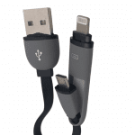 USB Кабел US-22 2 в 1  Lightning + Micro USB