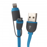 USB Кабел US-22 2 в 1  Lightning + Micro USB