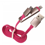 USB Кабел US-22 2 в 1  Lightning + Micro USB