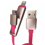 USB Кабел US-22 2 в 1  Lightning + Micro USB