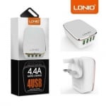 Зарядно устройство LDNIO A4404, 5V/4.4A, с 4 USB Port