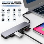 7в1 1 X HDMI,  2 X MicroSD card slot SD/SDHC/SDXC , 3  X USB Hub 1 X USB-C за MacBook