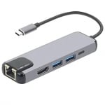 5в1 1 X LAN-ETHERNET 1 X HDMI, 1 X Type C Hub USB-C , 2  X USB Hub за MacBook