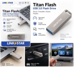 LINK★STAR Titan Flash USB 3.0 Метална Флаш Памет - 128GB
