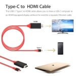 USB Type-C към HDMI кабел адаптер за връзка на MHL Android смартфон телефон таблет с телевизор монитор