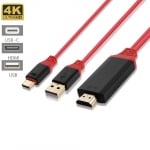 USB Type-C към HDMI кабел адаптер за връзка на MHL Android смартфон телефон таблет с телевизор монитор