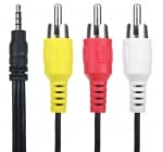 Аудио кабел, 3RCA, 1Жак 3.5мм – 3M