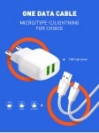 Зарядно устройство LDNIO 2219 2.4A 2 port - USB към Lightning