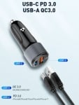 12V 2в1 C510Q 3.0 LDNIO Fast с 2 изхода USB-C + USB 36W - Type-C към Lightning