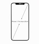 Предно стъкло (части) за iPhone 11 Pro max 6.5\" - Черен