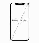 Предно стъкло (части) за iPhone 11 6.1\" - Черен