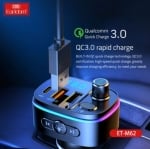 EARLDOM Трансмитер с BT ET- M62 2изх.QC3.0+ 1изх.PD USB-C с амбиентно осветление